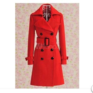 Long sleeve double-breasted pea coat